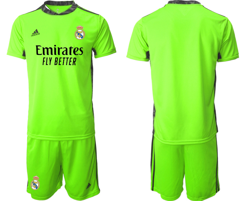 Men 2020-2021 club Real Madrid fluorescent green goalkeeper Soccer Jerseys